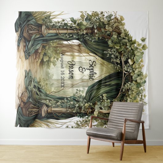 Tenture  Customizable Enchanted Archway Wedding Backdrop (En situation (horizontale))