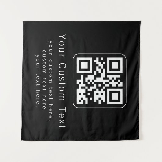 Tenture Customizable QR Code & Editable Text Template (Devant (Horizontal))