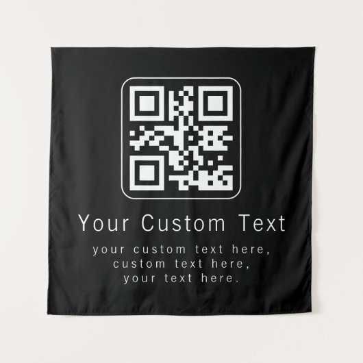 Tenture Customizable QR Code & Editable Text Template (Devant)