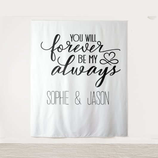 Tenture Customizable Romantic Quote Backdrop (Devant)