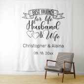 Tenture Customizable Wedding Quote Backdrop (En situation)
