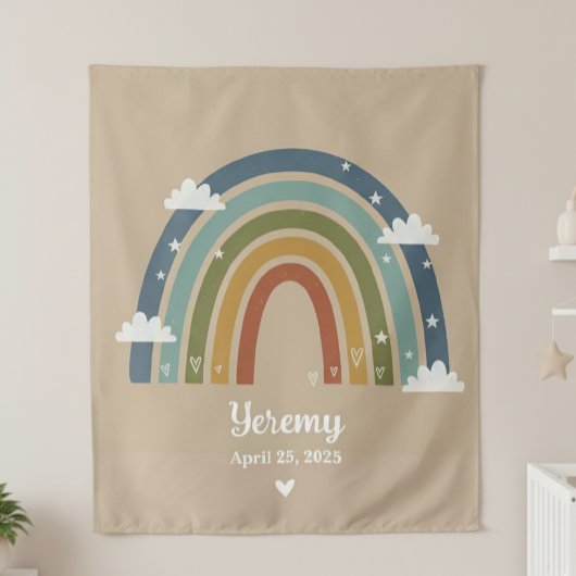 Tenture Customized Rainbow Rug with Name – Room Decor