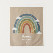 Tenture Customized Rainbow Rug with Name – Room Decor (Devant)