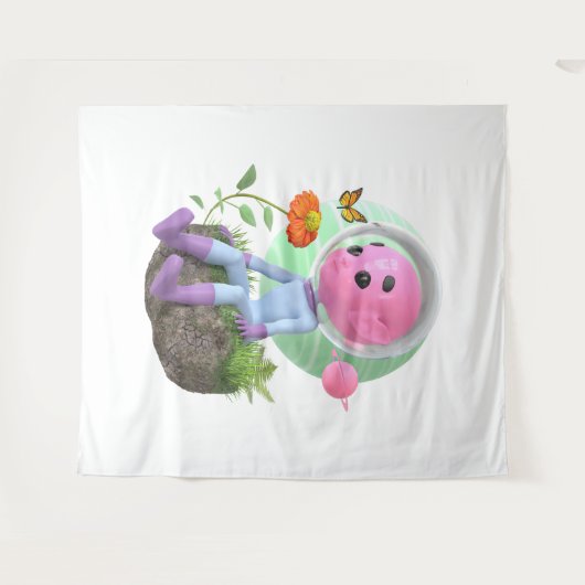 Tenture Cute Astéroïde (Devant (Horizontal))