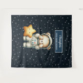 Tenture Cute Astronaut Teddy Bear Anniversaire Garçons (Devant (Horizontal))