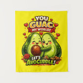 Tenture Cute Avocado Valentine’s Love Design, kawaii Love (Devant)