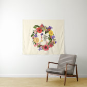 Tenture Cute Be Kind to You Self Love Floral Citation (En situation (horizontale))