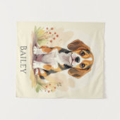 Tenture Cute Black Tan & White Tricolor Beagle Puppy (Devant (Horizontal))