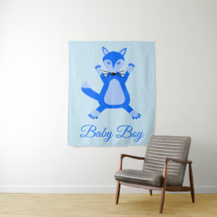 Tenture Cute Blue Baby Boy Fox Custom