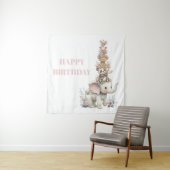 Tenture Cute Boho Teddy Bear Birthday Party (En situation)