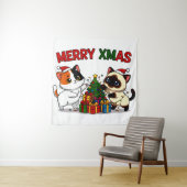 Tenture Cute Calico & Siamese Kitten Gift (En situation)