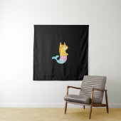 Tenture Cute Cat Mermaid Poisson Nager En Mer Cadeau (En situation)