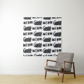 Tenture cute cat pattern. Vintage illustration (En situation)