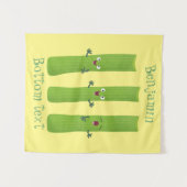 Tenture Cute céleri bâtons trio caricature légumes (Devant (Horizontal))