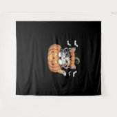 Tenture Cute chaton Halloween dans un T-shirt classique Ci (Devant (Horizontal))