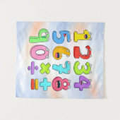 Tenture Cute Colourful Numbers Maths Poster for Kids (Devant (Horizontal))