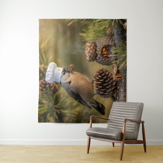 Tenture Cute Cuisine Chef Nutcracker Bird (En situation)