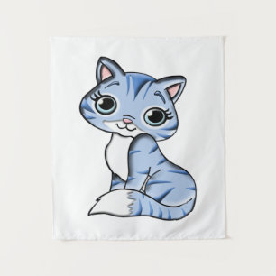 TENTURE CUTE CUT SOURIANT CUISINE BLEU SKY AUX YEUX BLEUS.