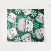 Tenture Cute de chat et pointe joueuse à partir d'une poch (Devant (Horizontal))