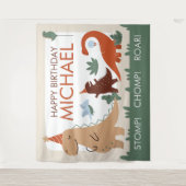 Tenture Cute Dinosaur Anniversaire Photo Booth Backdrop (Devant)