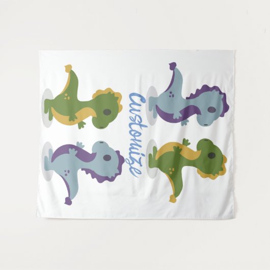 Tenture Cute Dinosaur Paire Thunder_Cove (Devant (Horizontal))