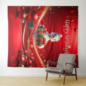 Tenture Cute Duck Christmas Holiday Backdrop (En situation (horizontale))