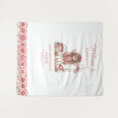 Tenture Cute Fairy Floral Pink Whimsy 5 Birthday Backdrop (Devant (Horizontal))