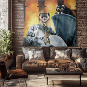 Tenture Cute Ferret Keys Cherub