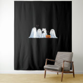 Tenture Cute Ghosts and Black Cats Halloween - Mer Éffraya (En situation)