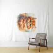 Tenture Cute Ginger Tabby Chat T-shirt classique (En situation (horizontale))