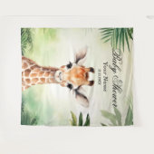 Tenture Cute Giraffe Jungle Baby shower Party Belle (Devant (Horizontal))