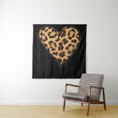 Tenture Cute Heart Valentines Leopard Motif (En situation)
