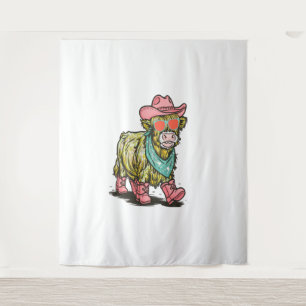 Tenture Cute Highland Cow, Ouest