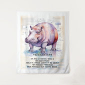 Tenture Cute Hippopotame (Devant)