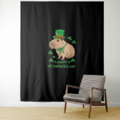 Tenture Cute Irish Capybara Leprechaun Bonne St Patrick (En situation)
