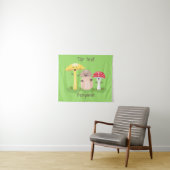 Tenture Cute kawaii champignon champignon toadstool (En situation (horizontale))