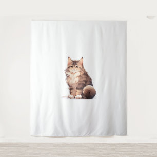 Tenture Cute Kawaii Maine Coon Big Chat