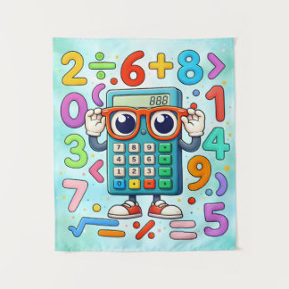 Tenture Cute Maths Calculator Numbers Poster for Kids