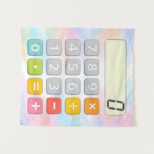 Tenture Cute Maths Calculator Poster for Kids (Devant (Horizontal))