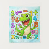 Tenture Cute Maths Dinosaur Numbers Poster for Kids (Devant)