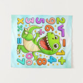 Tenture Cute Maths Dinosaur Numbers Poster for Kids (Devant (Horizontal))