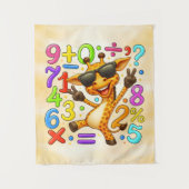 Tenture Cute Maths Giraffe Numbers Poster for Kids (Devant)