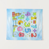 Tenture Cute Maths Numbers City Poster for Kids (Devant (Horizontal))