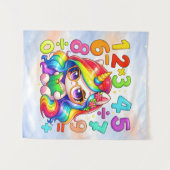 Tenture Cute Maths Unicorn Numbers Poster for Kids (Devant (Horizontal))