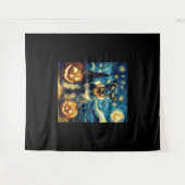 Tenture Cute Miniature Schnauzer Dog Halloween Jack O Lant (Devant (Horizontal))