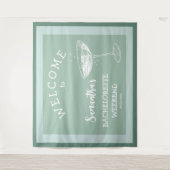 Tenture Cute Modern Bachelorette Party cocktail bleu (Devant)