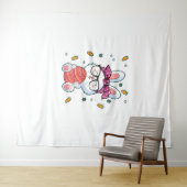 Tenture Cute Nerd Easter Day Bunny Funny Rabbit Graphic (En situation (horizontale))