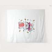 Tenture Cute Nerd Easter Day Bunny Funny Rabbit Graphic (Devant (Horizontal))