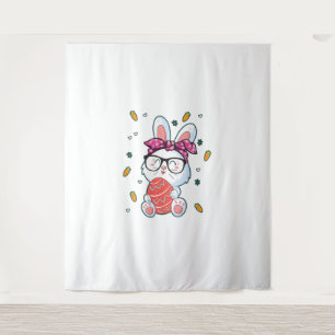 Tenture Cute Nerd Easter Day Bunny Funny Rabbit Graphic