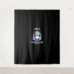 Tenture Cute Panda Unicorn Je suis Pandicorne Magique Fill